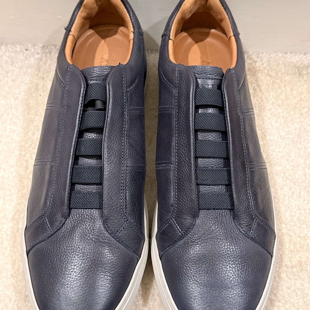 Allen Edmonds Navy Leather Loafers